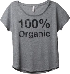 100% Organic Women's Fashion Slouchy Dolman T-Shirt Tee