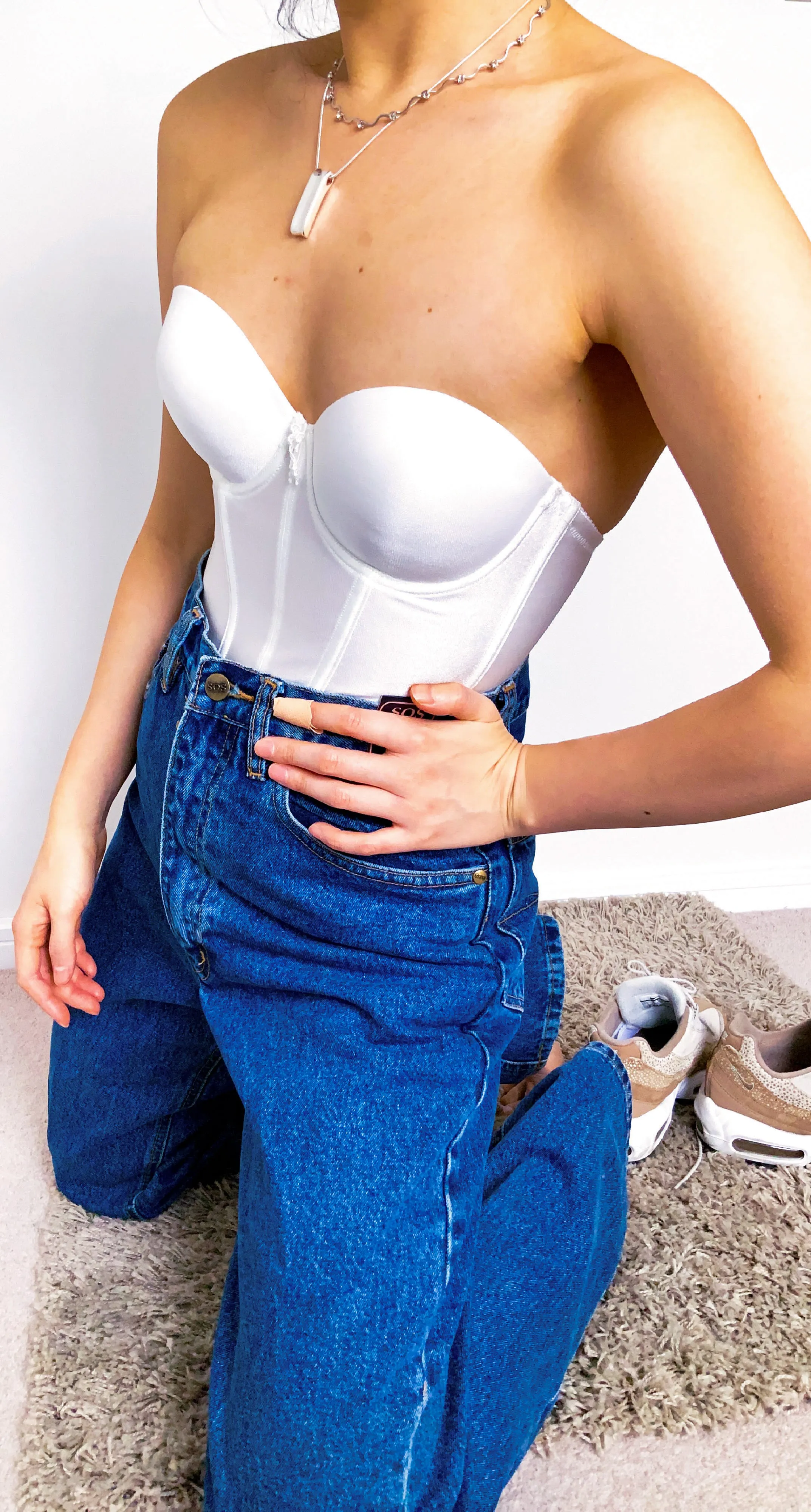 90s VINTAGE SOS INTERNATIONAL JEANS HIGH WAISTED MOM'S  JEANS TROUSERS