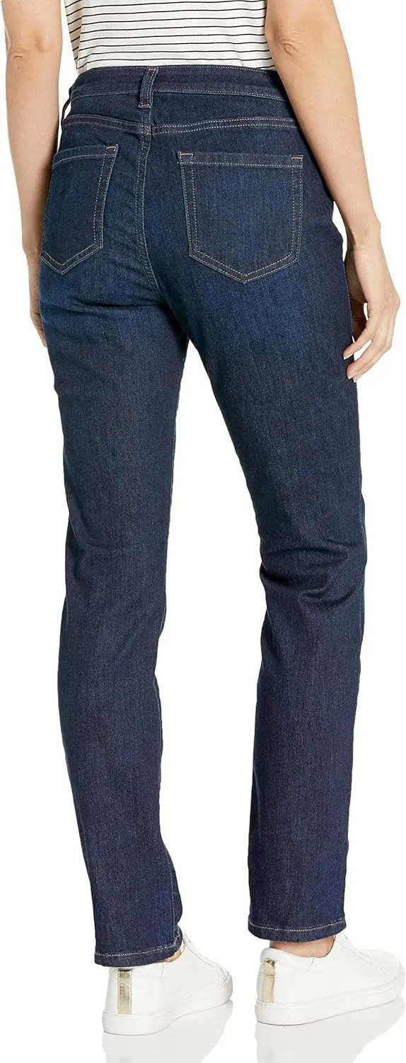 Amazon Essentials Women's Jeans, Mid Rise Straight Leg Style, Slim Fit