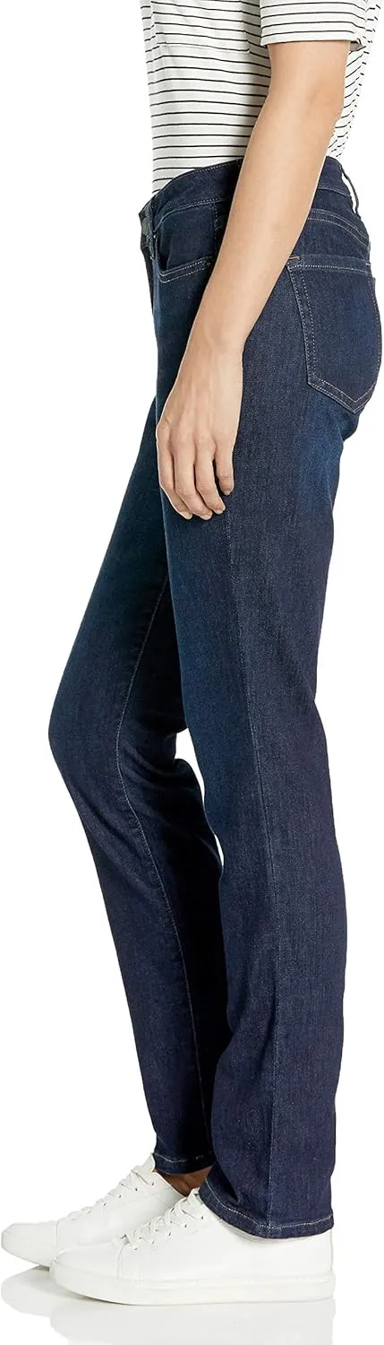 Amazon Essentials Women's Jeans, Mid Rise Straight Leg Style, Slim Fit