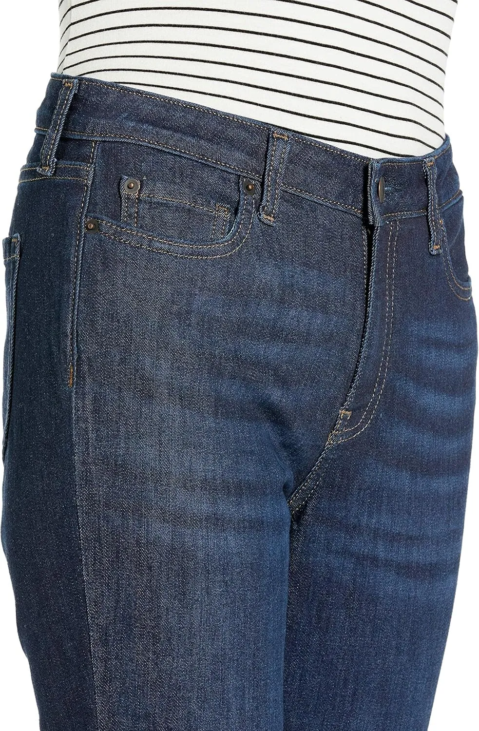 Amazon Essentials Women's Jeans, Mid Rise Straight Leg Style, Slim Fit
