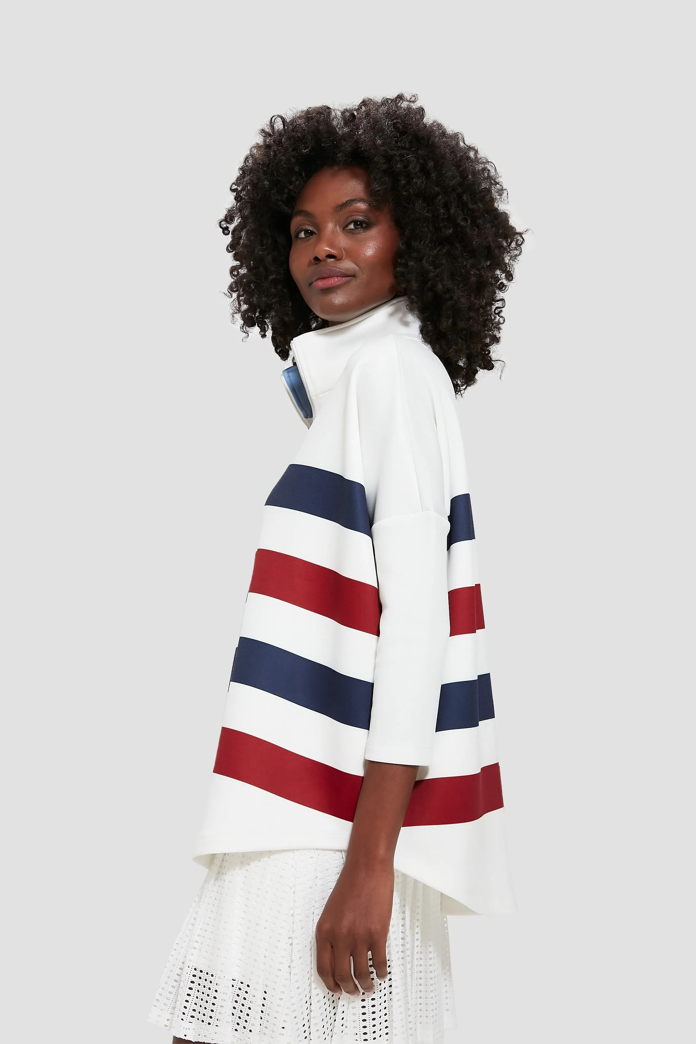 Americana Stripe Martina Quarter Zip