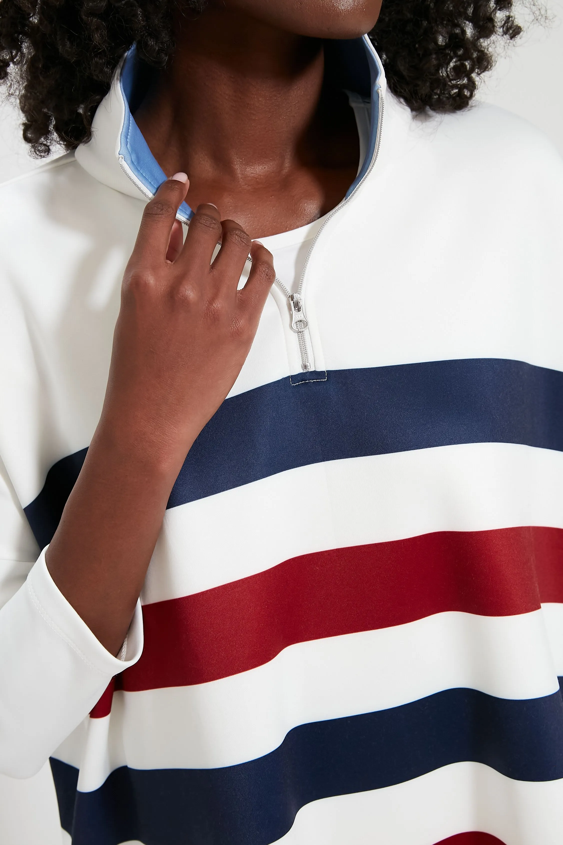 Americana Stripe Martina Quarter Zip