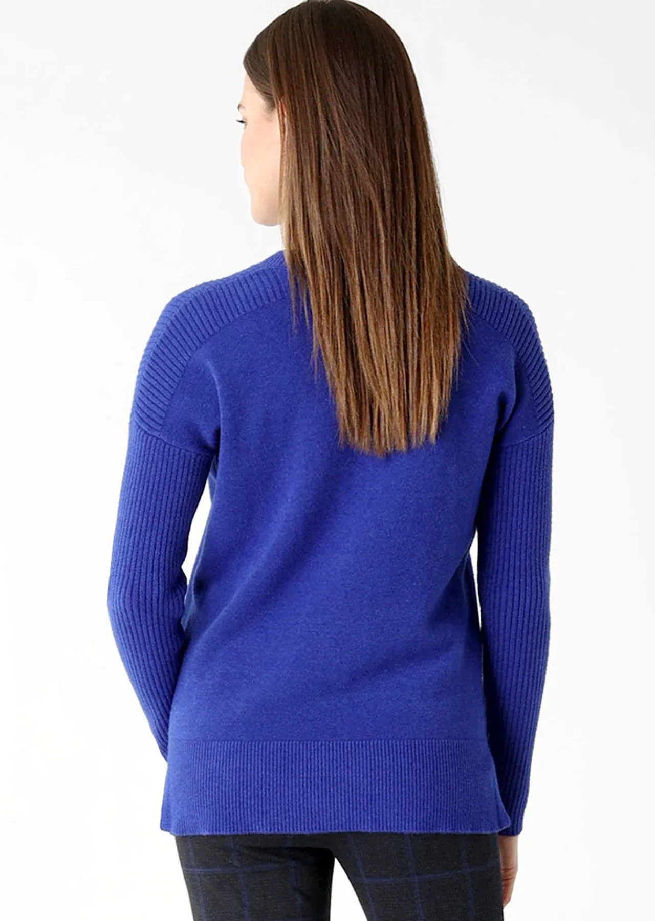 Andrea Fabric V-Neck Sweater