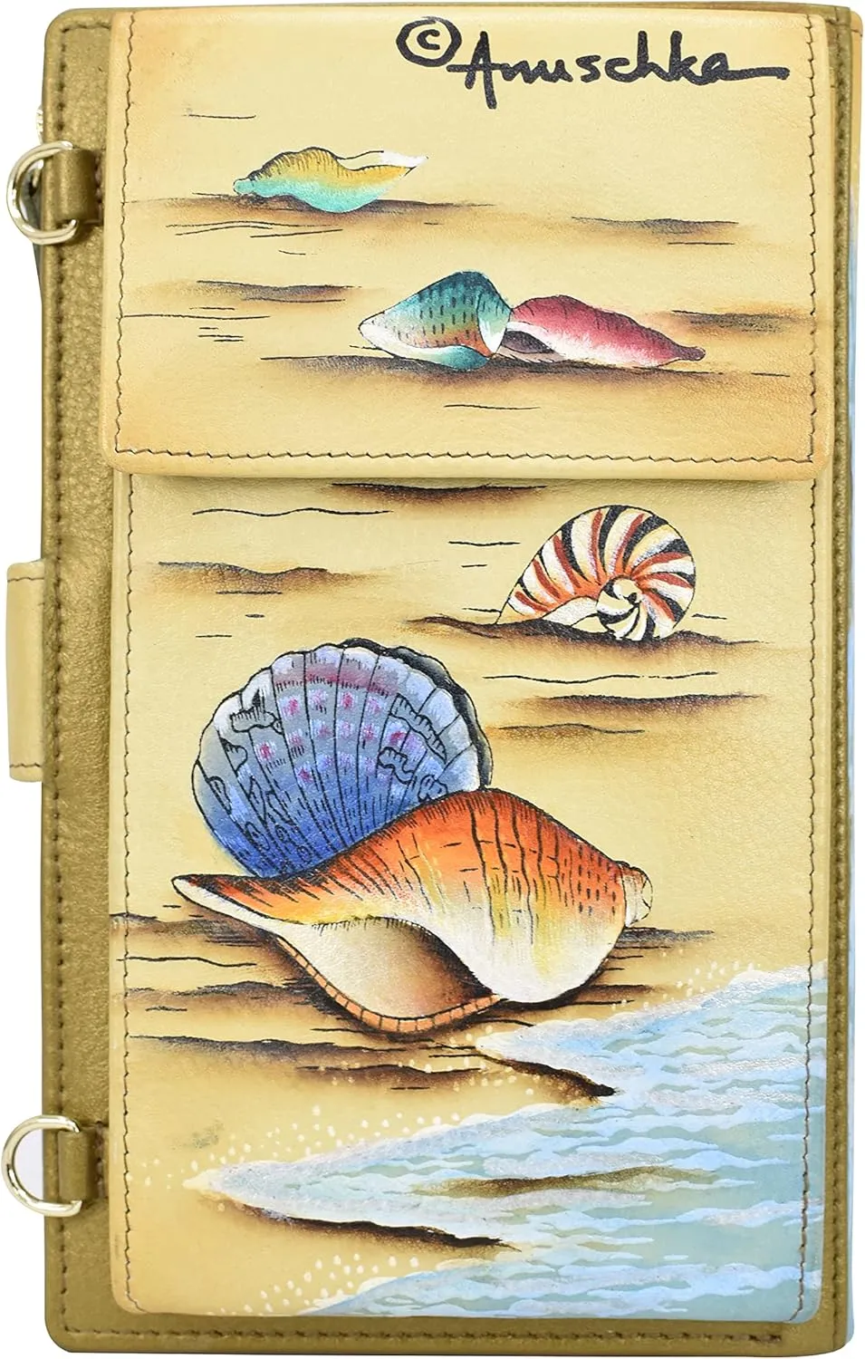 Anuschka Women's, Handpainted Leather Large Smart Phone Case & Wallet