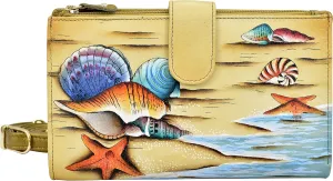 Anuschka Women's, Handpainted Leather Large Smart Phone Case & Wallet