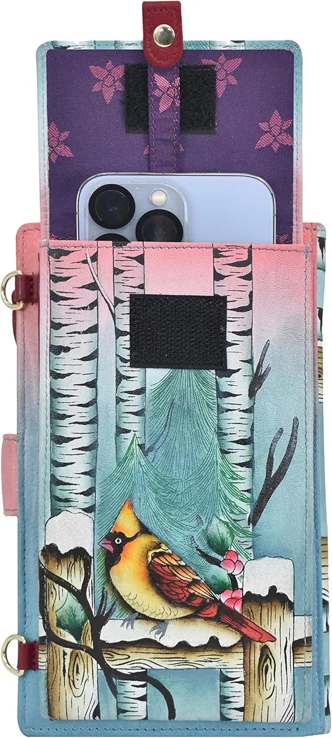 Anuschka Women's, Handpainted Leather Large Smart Phone Case & Wallet
