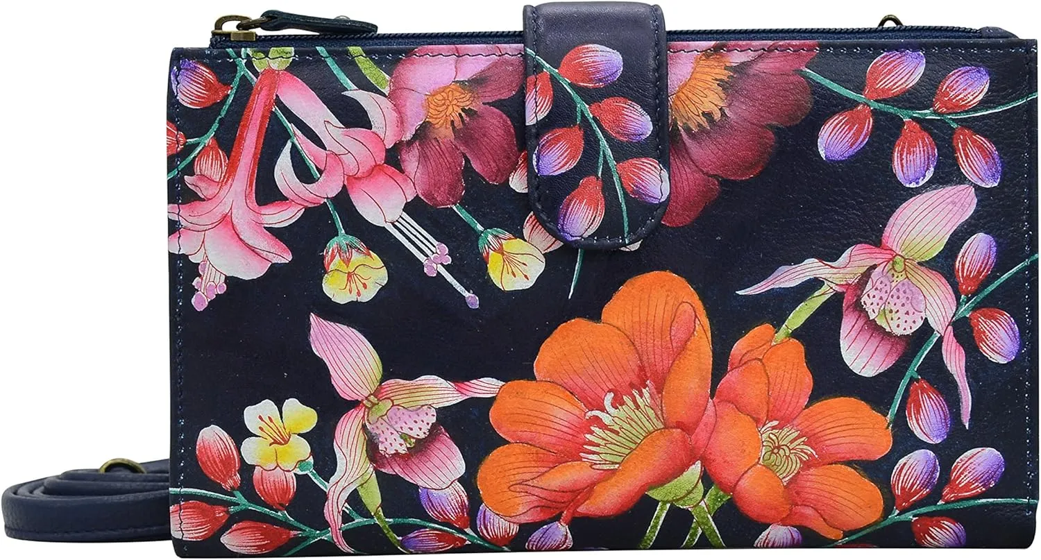 Anuschka Women's, Handpainted Leather Large Smart Phone Case & Wallet