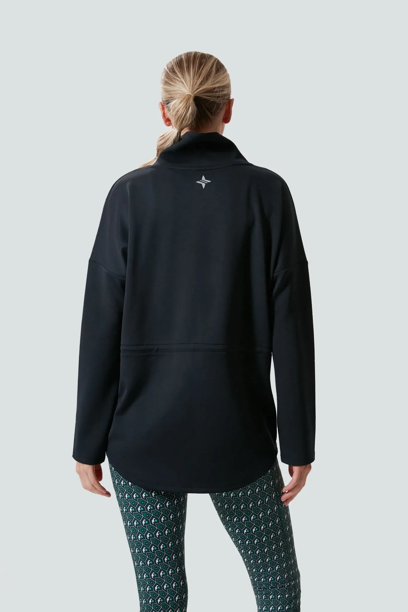 Black Cinched Natalie Quarter Zip