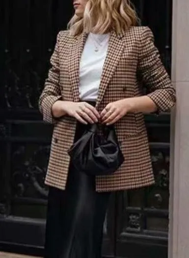 Blazer - Dames - Basic Blazer van hoogwaardig katoen met een tijdloze pasvorm en elegante uitstraling