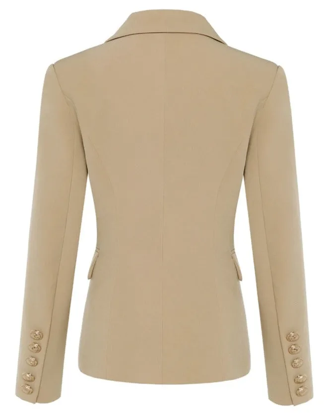 Blazer - Dames - Beige, Stijlvolle en Comfortabele Pasvorm van Hoogwaardig Materiaal