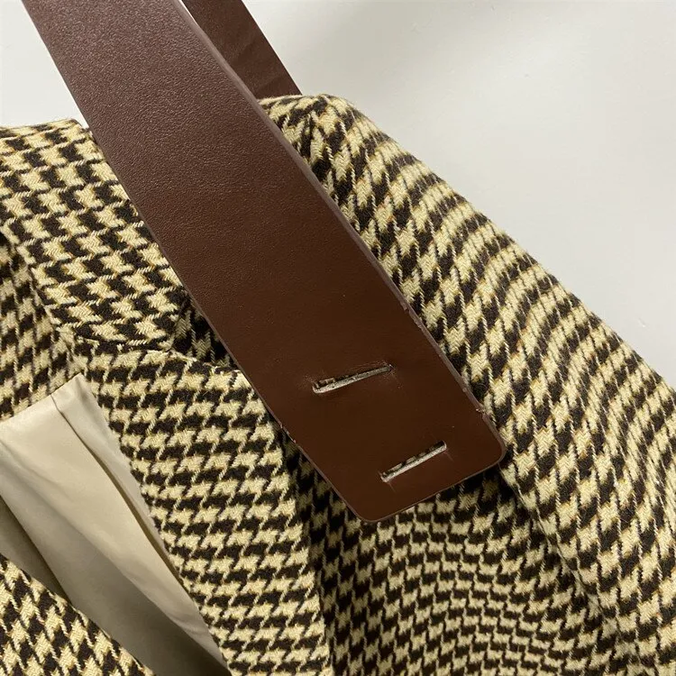 Blazer - Dames - Stijlvolle geblokte print, trendy pasvorm, ideaal voor elke gelegenheid