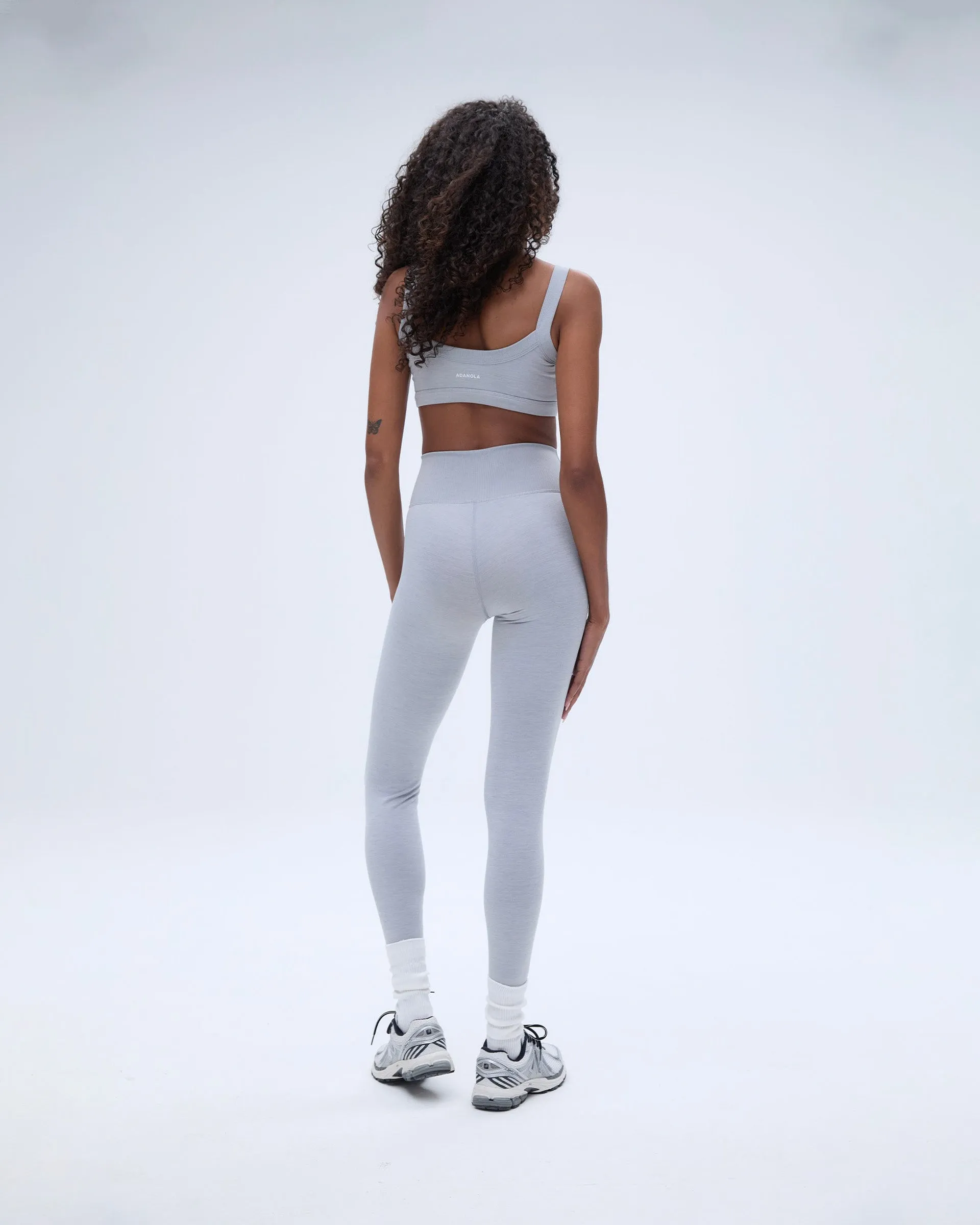 Brushed Wide Binding Bra - Light Grey Melange