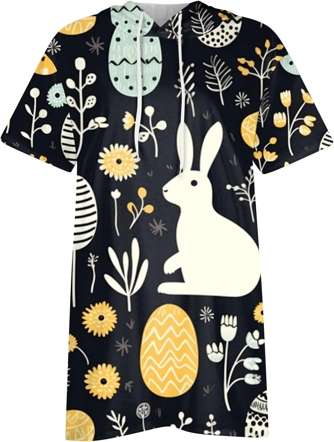 ChicCrate Women's Summer Oversized Hoodies Pullover Short Sleeve Solid Color Soft Loose Casual Shirt Tops with Pockets