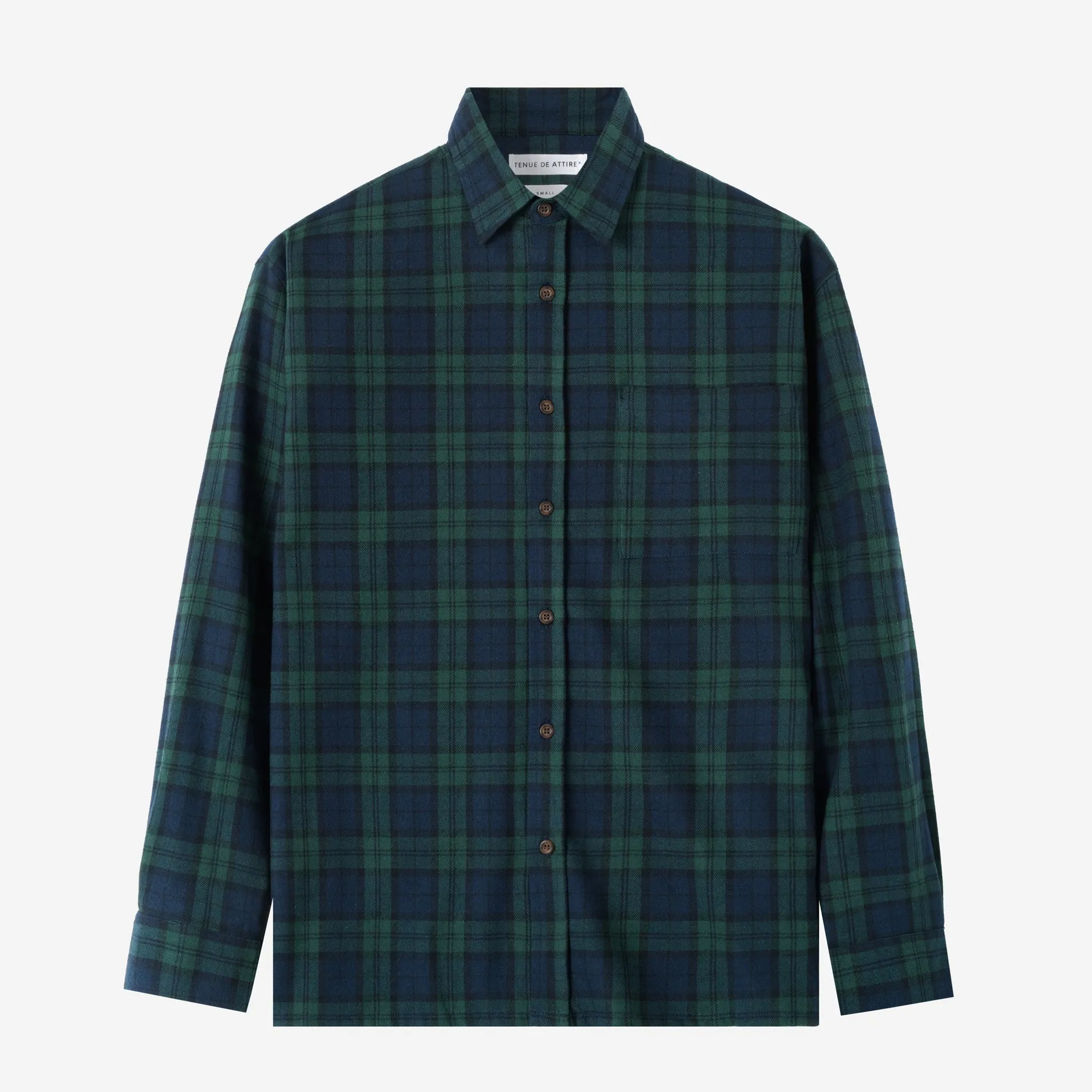 College Days Long Sleeve Plaid Shirt - Green Blue