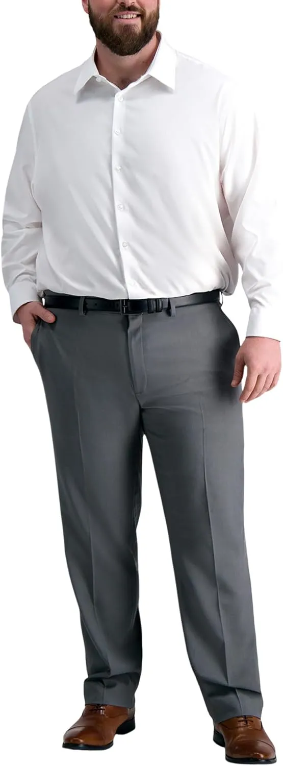 Haggar Men's Smart Wash Classic Fit Comfort Stretch Dress Shirt-Big Or Tall Sizes