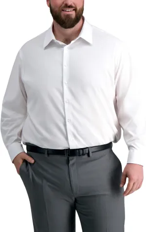 Haggar Men's Smart Wash Classic Fit Comfort Stretch Dress Shirt-Big Or Tall Sizes