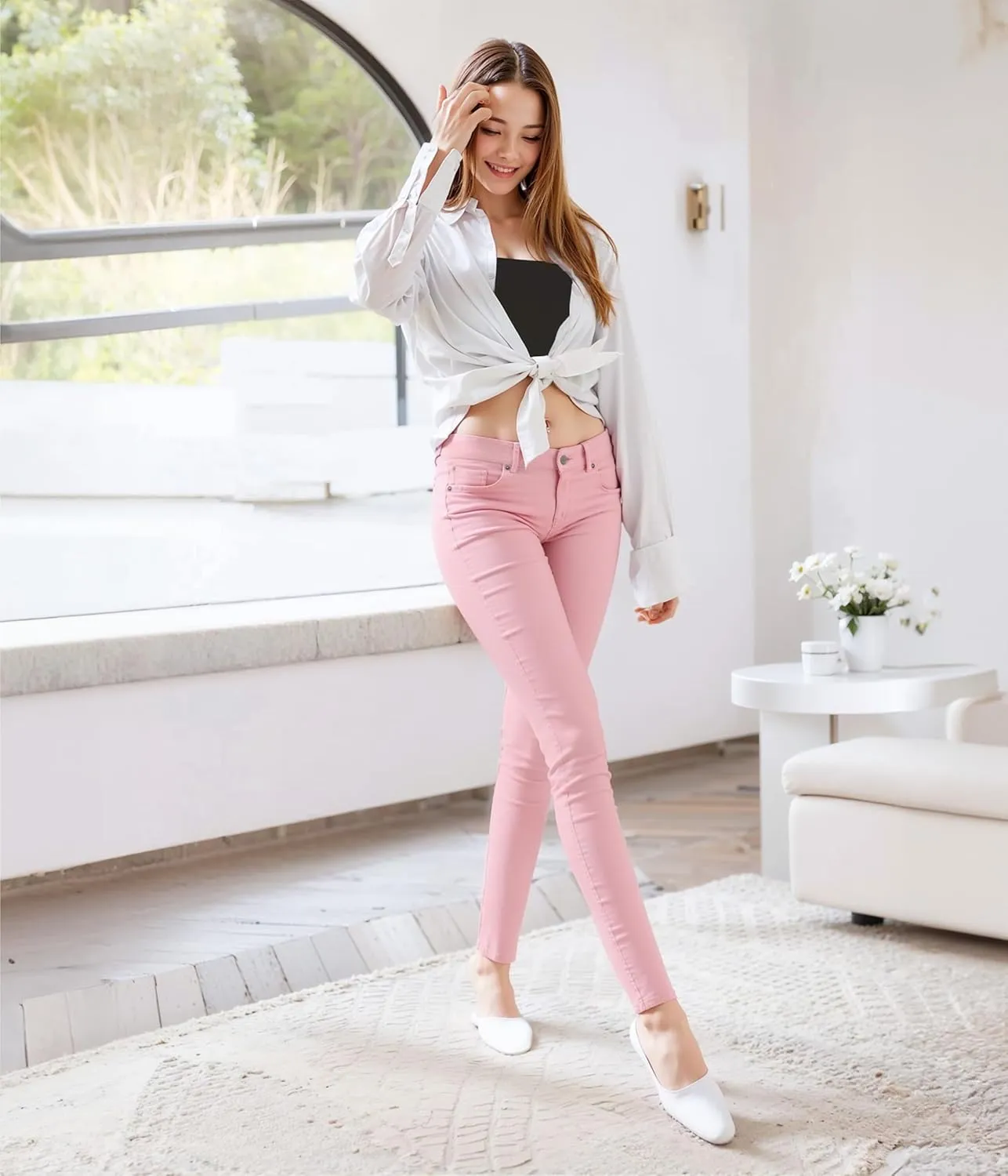 Hybrid & Company Women's Butt Lift Stretch Denim Jeans