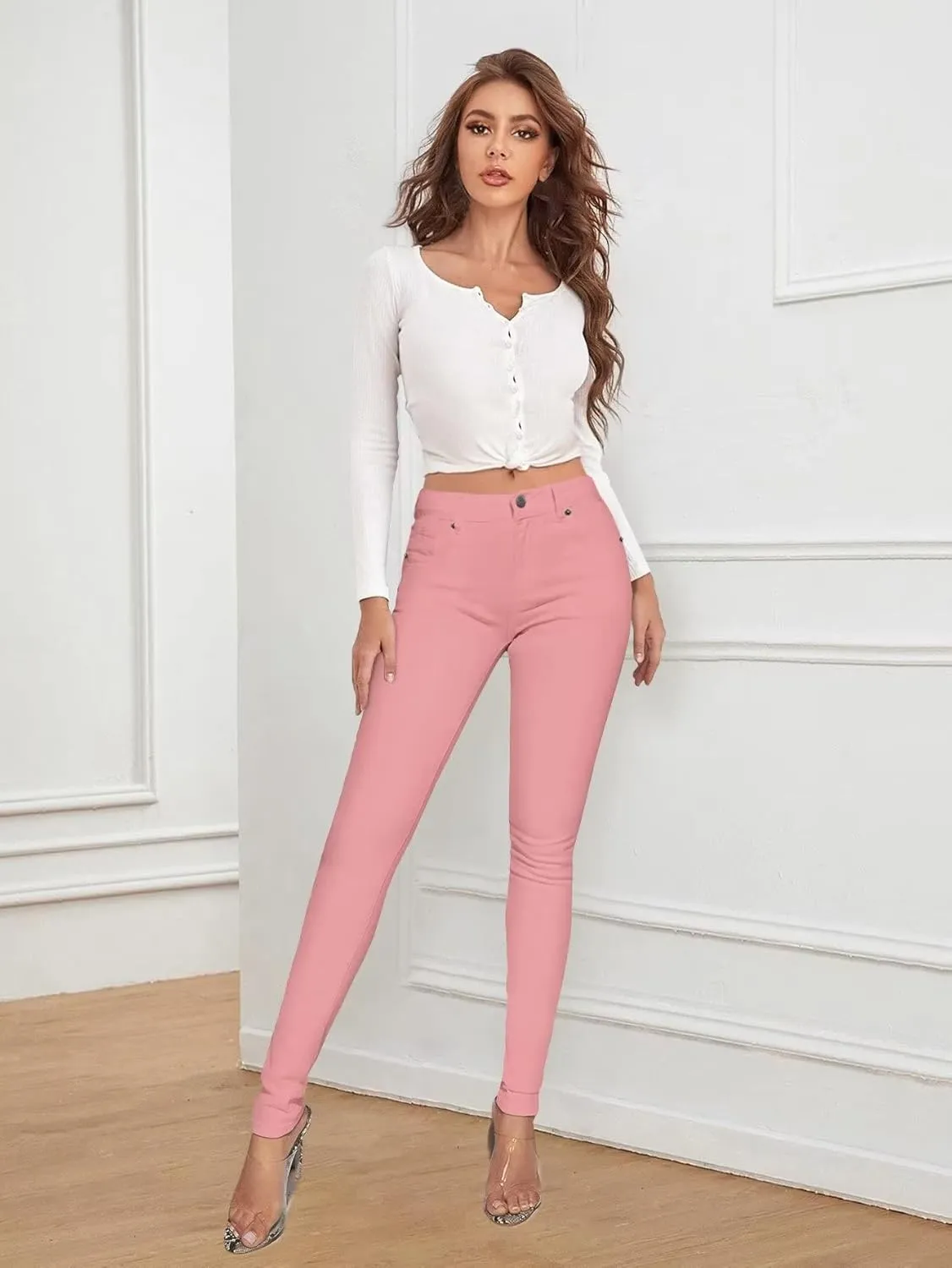 Hybrid & Company Women's Butt Lift Stretch Denim Jeans
