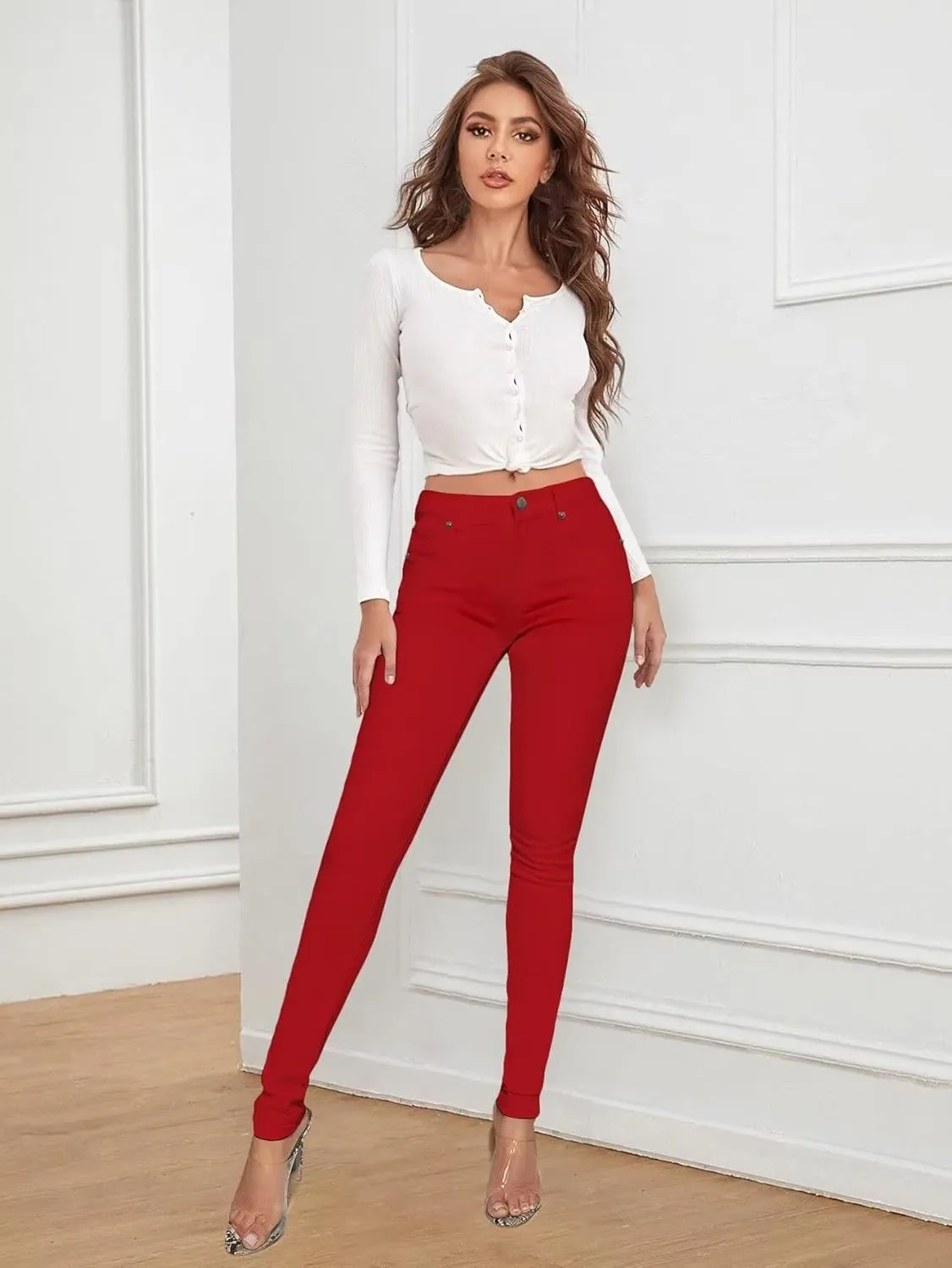 Hybrid & Company Women's Butt Lift Stretch Denim Jeans