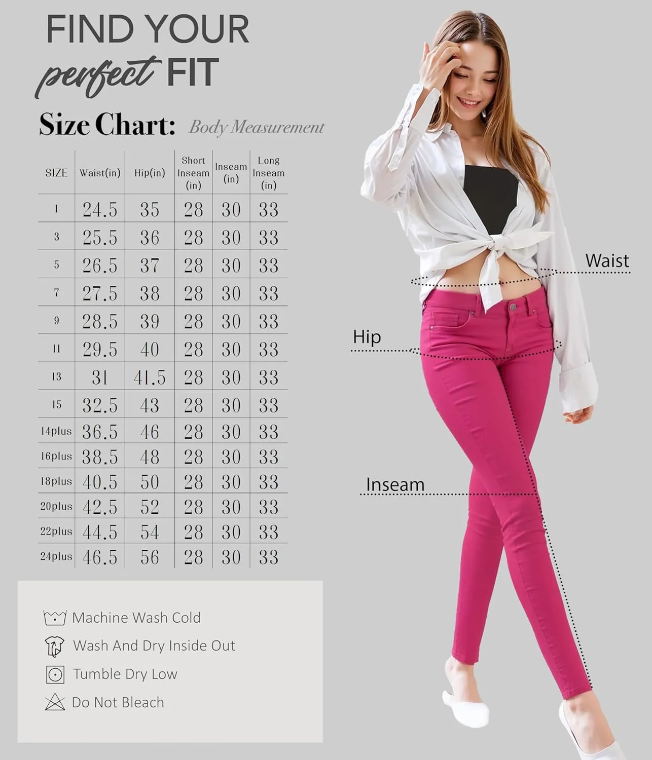 Hybrid & Company Women's Butt Lift Stretch Denim Jeans