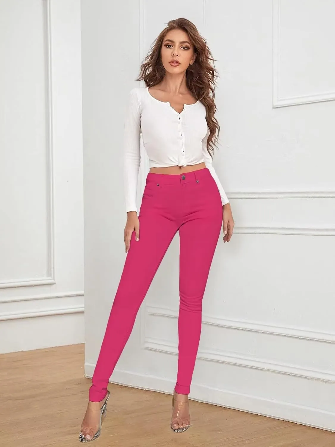 Hybrid & Company Women's Butt Lift Stretch Denim Jeans