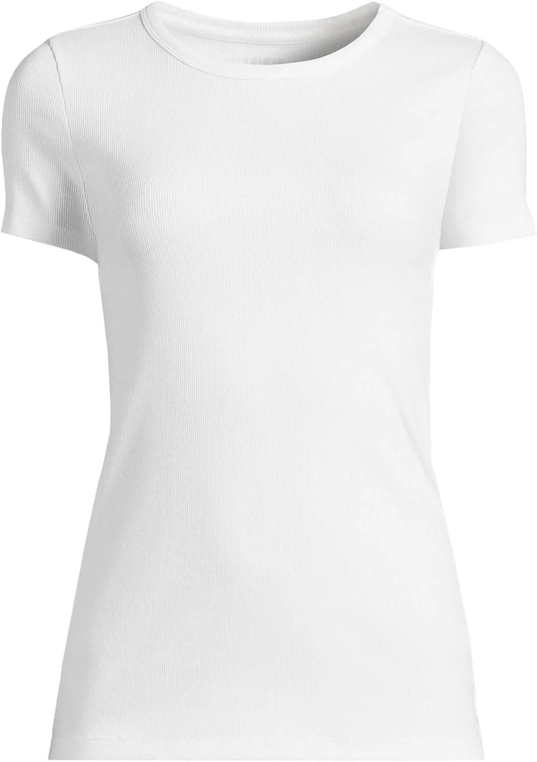 Lands' End Women's Cotton Rib Knit T-Shirt