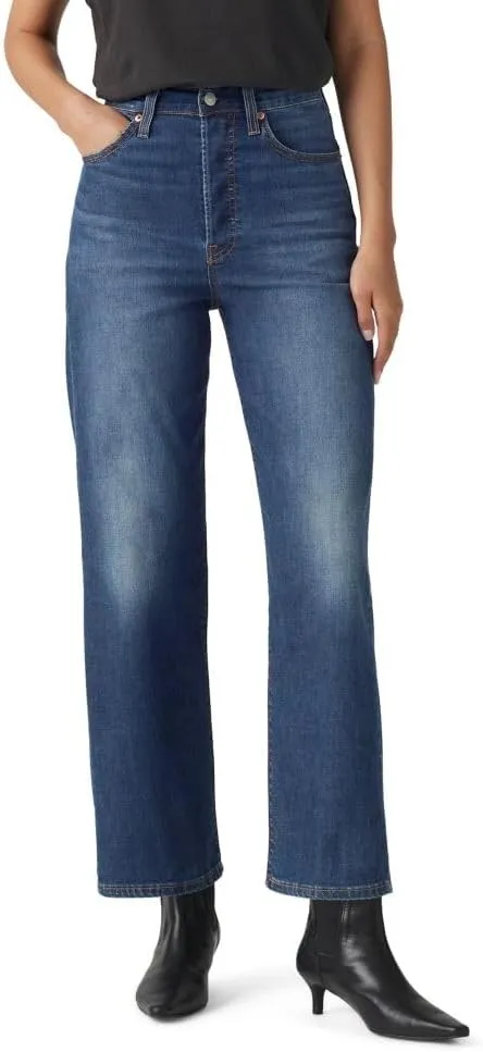 Levi's Women's Premium Ribcage Straight Ankle Jeans (Standard and Plus)