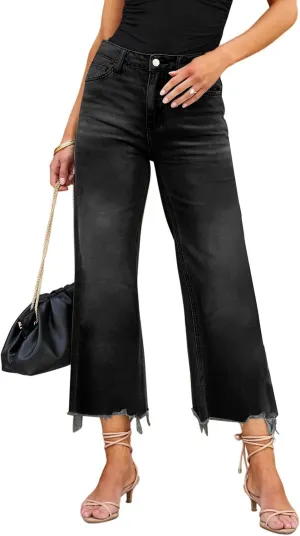 LOLONG High Waisted Flare Jeans for Women Casual Bell Bottom Denim Pants