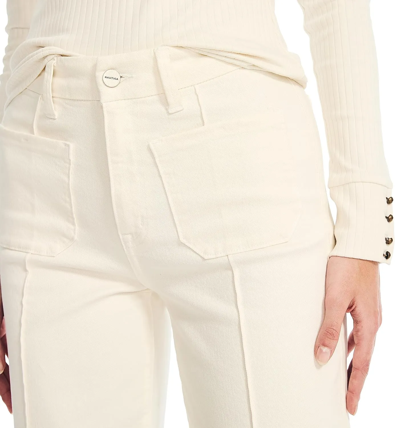 Nautica Women's Jeans Co. High-Rise Wide Leg Trouser