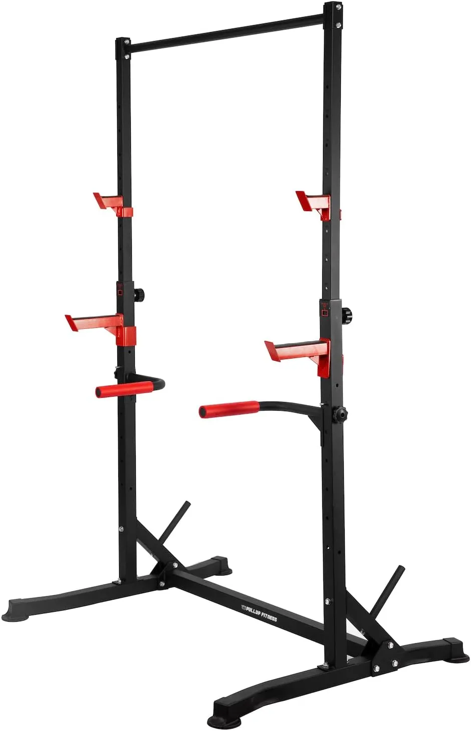 Squat Rack v2/Barre de Traction Ajustable/Barre Fixe/Developper couch/Pull up Bar/Cage  Squat/DIPS BAR, en Mtal, noir