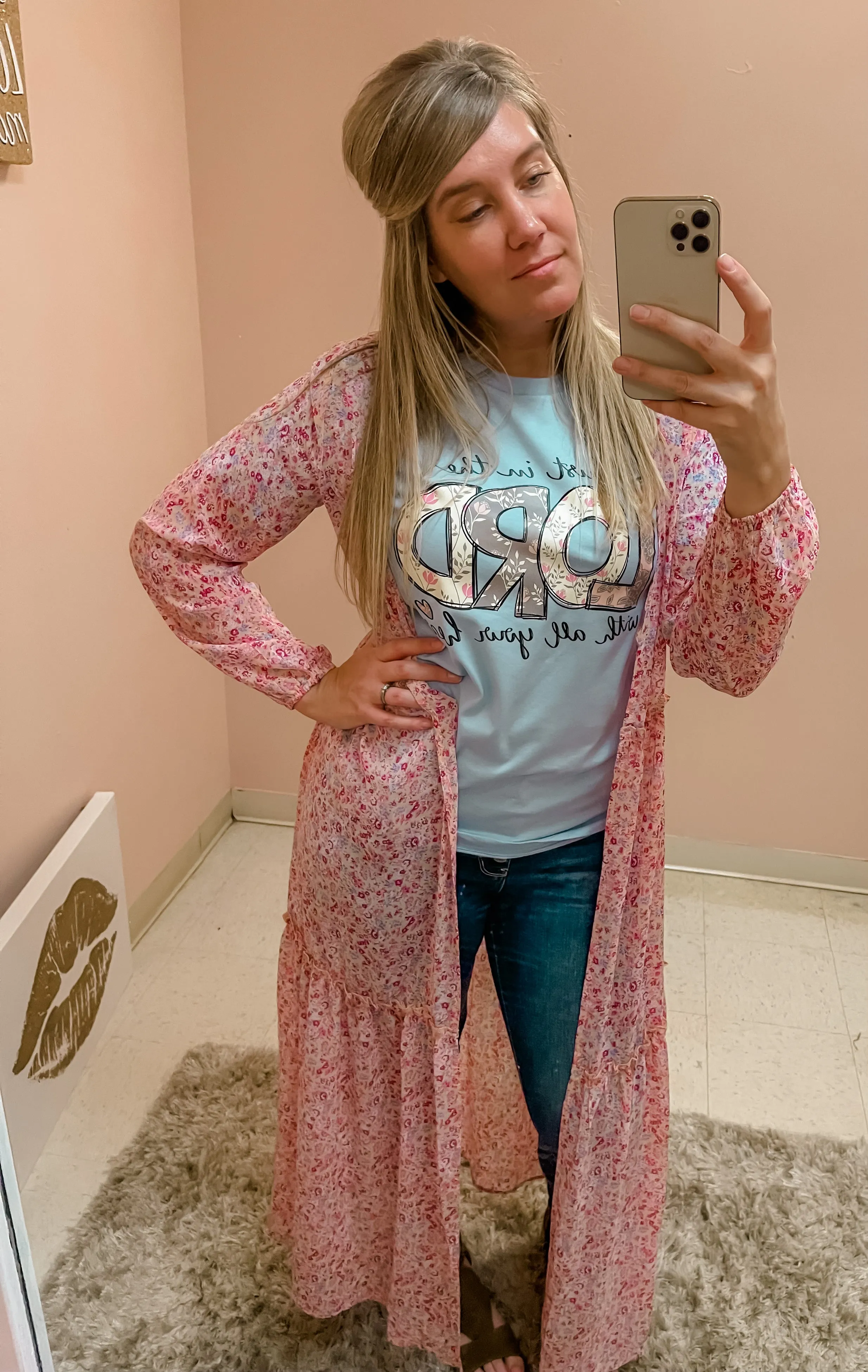 Trust In The Lord With All Your Heart ~ Baby Blue Graphic Tee