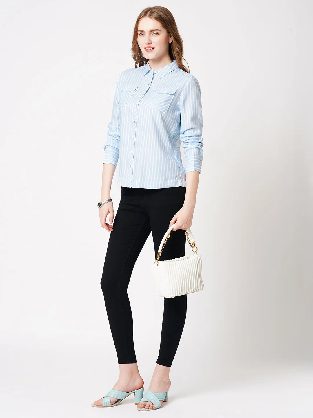 Women Striped Slim Fit Shirt