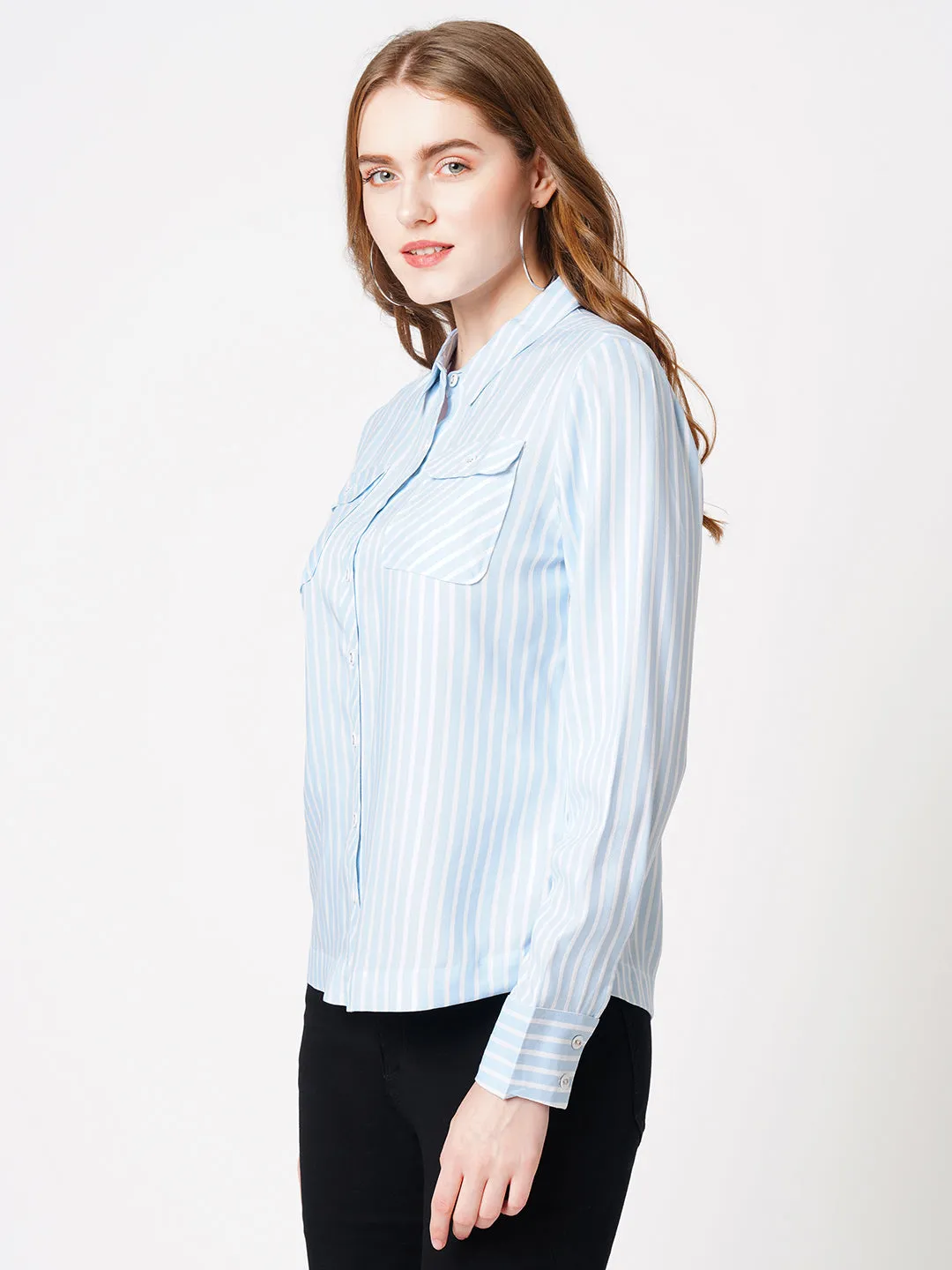 Women Striped Slim Fit Shirt