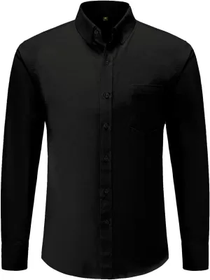 Wrinkle Free Dress Shirts for Men Button Down No Iron Long Sleeve Dress Shirt