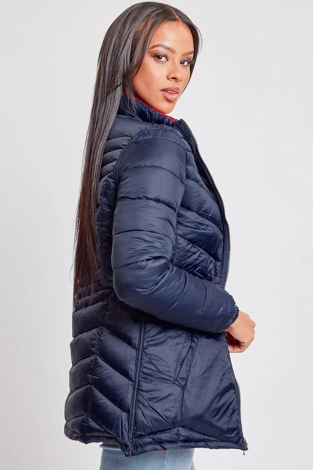 YMI Jeans Women's Winter Reversible Puffer Jacket