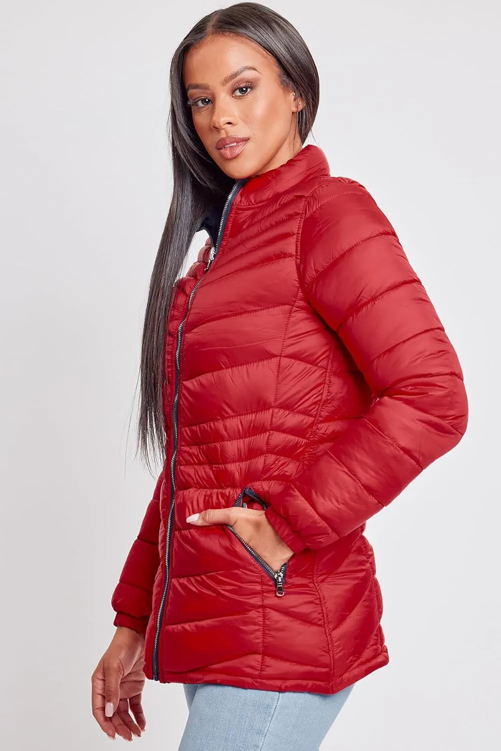 YMI Jeans Women's Winter Reversible Puffer Jacket