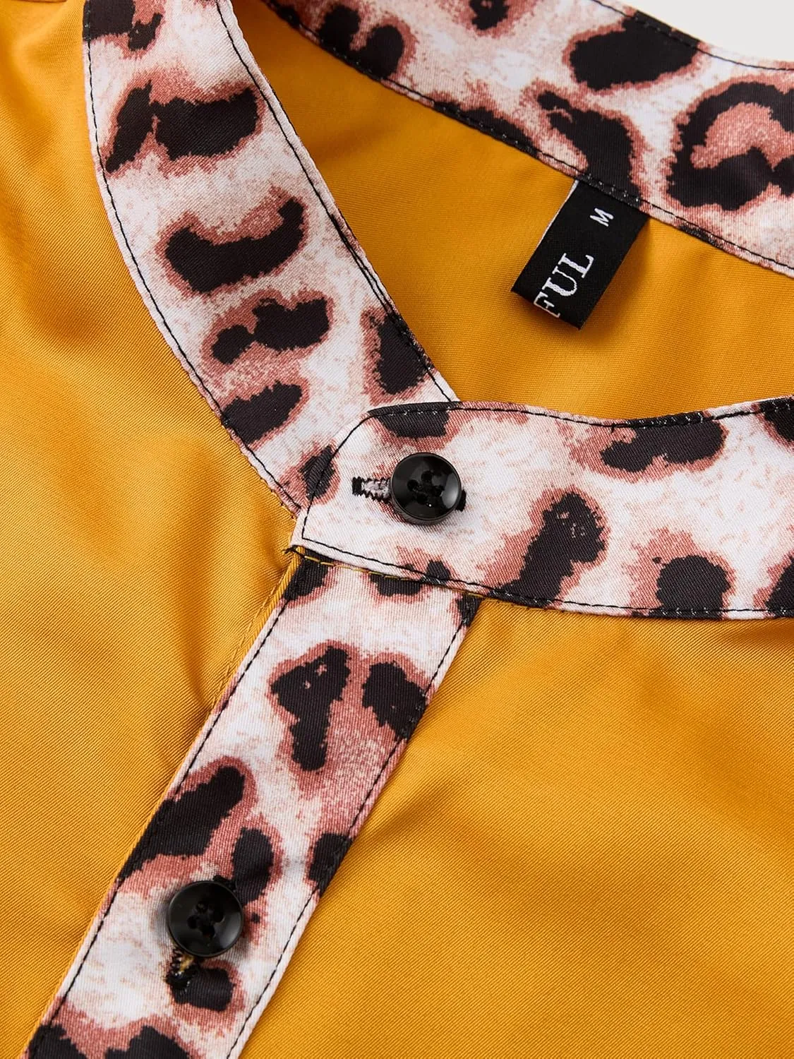ZAFUL Men's African Shirt Hipster Tribal Graphic Patchwork Slim Fit Tee Long Sleeve Button Down Mandarin Collar Shirts